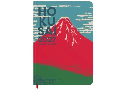 DIÁŘ 2026/2027 A5|ART|HOKUSAI  TÝDENNÍ|17 MĚSÍCŮ|LEPENÁ VAZBA