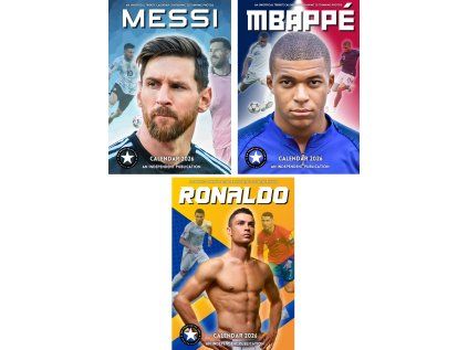 KALENDÁŘ 2026 SET 3|FOTBAL  FOOTBALL STARS (29,7 x 42 cm) A3