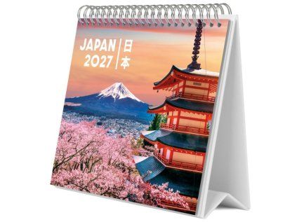 KALENDÁŘ 2027 STOLNÍ|CESTOVÁNÍ  JAPAN (20 x 17 cm)