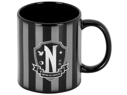 HRNEK KERAMICKÝ|WEDNESDAY  300 ml|NEVERMORE ACADEMY|ČERNÝ