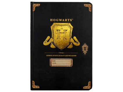 BLOK|ZÁPISNÍK A5|HARRY POTTER  HOGWARTS SHIELD|14,8 x 21 cm