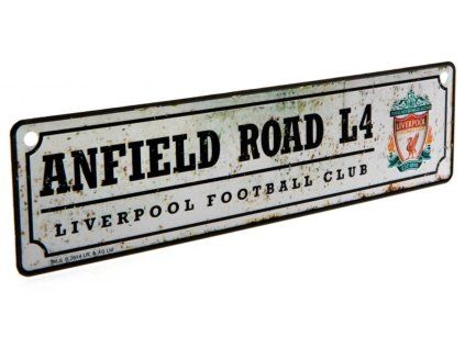 CEDULE NA ZEĎ|LIVERPOOL FC  ANFIELD ROAD|26 x 7 cm