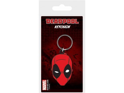 PŘÍVĚSEK NA KLÍČE|PRYŽOVÝ|MARVEL  DEADPOOL|FACE