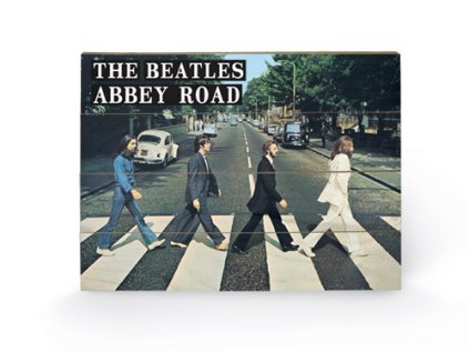 OBRAZ|MALBA NA DŘEVĚ 40 cm x 59 cm  THE BEATLES|ABBEY ROAD