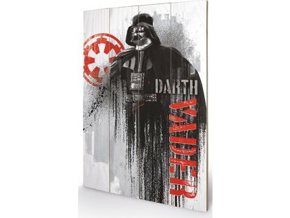 OBRAZ|MALBA NA DŘEVĚ 40 cm x 59 cm  STAR WARS|ROGUE ONE|DARTH VADER