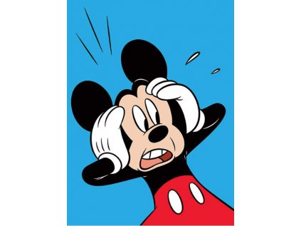 OBRAZ NA PLÁTNĚ CANVAS|30 x 40 cm  MICKEY MOUSE|SHOCKED