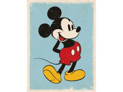 OBRAZ NA PLÁTNĚ CANVAS|30 x 40 cm  MICKEY MOUSE|RETRO