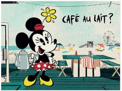 OBRAZ NA PLÁTNĚ CANVAS|30 x 40 cm  MICKEY SHORTS|CAFÉ AU LAIT?