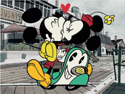 OBRAZ NA PLÁTNĚ CANVAS|30 x 40 cm  MICKEY SHORTS|MICKEY AND MINNIE