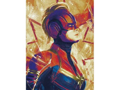 OBRAZ NA PLÁTNĚ CANVAS|60 x 80 cm  MARVEL|CAPTAIN MARVEL|PAINT