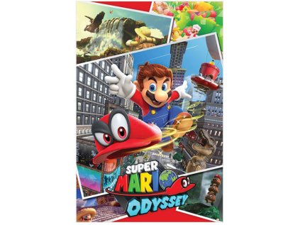 PLAKÁT 61 x 91,5 cm|SUPER MARIO  ODYSSEY COLLAGE
