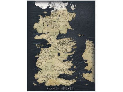 OBRAZ NA PLÁTNĚ CANVAS|30 x 40 cm  GAME OF THRONES|MAP