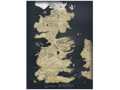 OBRAZ NA PLÁTNĚ CANVAS|60 x 80 cm  GAME OF THRONES|MAP