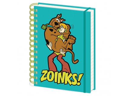 BLOK|ZÁPISNÍK A5|KROUŽKOVÁ VAZBA  SCOOBY DOO|ZOINKS