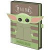BLOK|ZÁPISNÍK A5|PREMIUM  THE MANDALORIAN|I'M ALL EARS GREEN