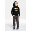MIKINA DĚTSKÁ S KAPUCÍ|DC COMICS  BATMAN|ČERNÁ