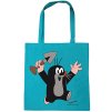 TAŠKA SHOPPING|KRTEČEK  JUHU|TYRKYSOVÁ|38 x 42 cm
