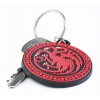 PŘÍVĚSEK NA KLÍČE|PRYŽOVÝ  GAME OF THRONES|TARGARYEN|5 x 6 cm