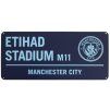CEDULE NA ZEĎ|MANCHESTER CITY FC  ETIHAD STADIUM BLUE|40 x 18 cm