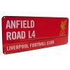 CEDULE NA ZEĎ|LIVERPOOL FC  STREET|40 x 18 cm