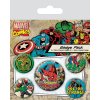PLACKY|ODZNAKY|SET 5 KUSŮ|MARVEL  SPIDERMAN (2,5 cm|3,8 cm)
