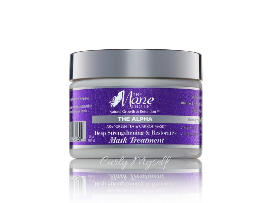 The Mane Choice The Alpha Green Tea & Carrot Deep Strengthening & Restorative Treatment Mask - hloubkově hydratační maska pro jemné vlasy