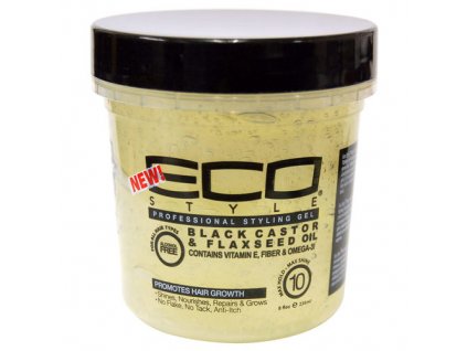 Eco Styler Black Castor & Flaxseed Gel - lehký gel určen pro všechny typy vlasů