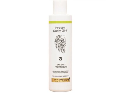pretty curly girl bye bye frizz serum