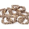 By Eloise Gold Heart Silk Scrunchie - Sand