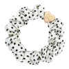 byEloise london gold heart silk scrunchie polka dot