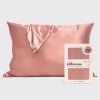 satin pillowcase standard terracotta 2