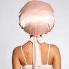 adjustable oversized satin bonnet blush 2