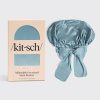 adjustable oversized satin bonnet haze blue 3