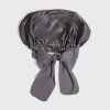adjustable oversized satin bonnet charcoal 2