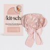 adjustable oversized satin bonnet blush