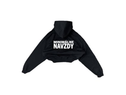 MINIMÁLNE NAVŽDY  deep black Hoodie