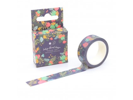 Washi páska: Indigo Floral
