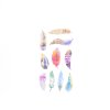 Samolepky - Colored Feathers, 6 archů