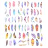 Samolepky - Colored Feathers, 6 archů