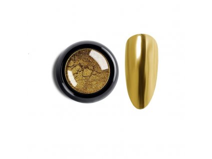 1009 cutenails lestici pigment chromatic mirror effect dark gold