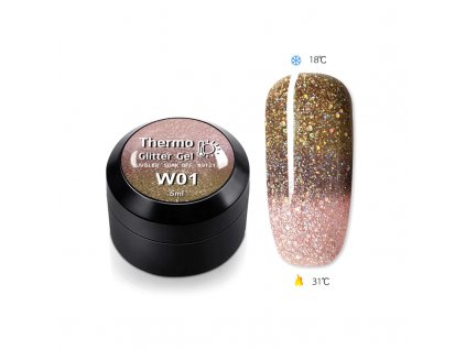 1822 gdcoco uv glitter thermo gel glitter of champagne