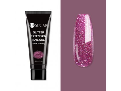 1993 sugar uv poly akrylgel 15ml dark pink glitter