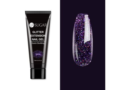 1996 sugar uv poly akrylgel 15ml dark violet glitter