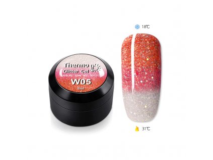 UV Glitter Thermo gel: Glitter of Cocktail