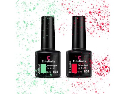 Sada UV Gelů: Neon Christmas - 2 x 8 ml