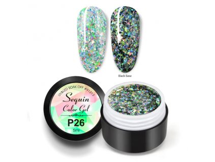 925 gdcoco uv gel platinum sequins winter shimmer