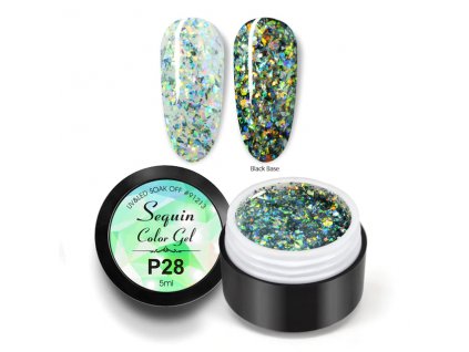 931 gdcoco uv gel platinum sequins mineral gleam