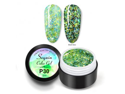 934 gdcoco uv gel platinum sequins spring shimmer