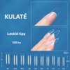 Kulaté - lesklé tipy na nehty; 120 ks