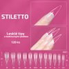 Stiletto - lesklé tipy na nehty flexi, matná plocha; 120 ks